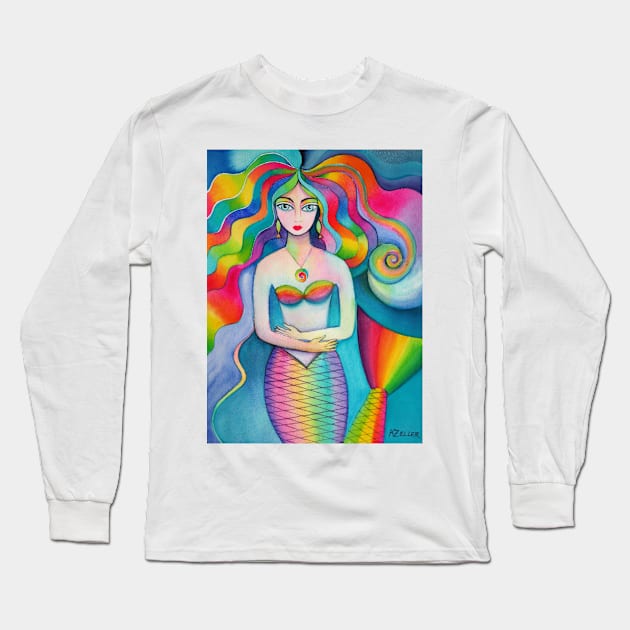 Mermaid create art history Long Sleeve T-Shirt by karincharlotte